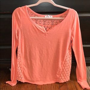 Aero long sleeve light orange tee